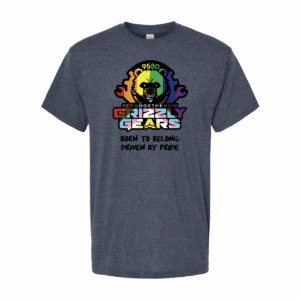 Heather Navy Grizzly Gears Pride Softstyle T-Shirt